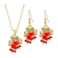 thumbnail image 4 of fenteer 3xChristmas Necklace and Earrings Set Novelty for Festive Anniversary New Year Bell, 4 of 8
