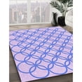 thumbnail image 3 of Ahgly Company Machine Washable Indoor Square Transitional Light Slate Blue Area Rugs, 6' Square, 3 of 7