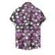thumbnail image 4 of Mens Casual Manga Corta Botón Abajo Camisas, Cuello de Vuelta Impresión para el Verano, Al Aire Libre Y Desgaste Casual, 4 of 8