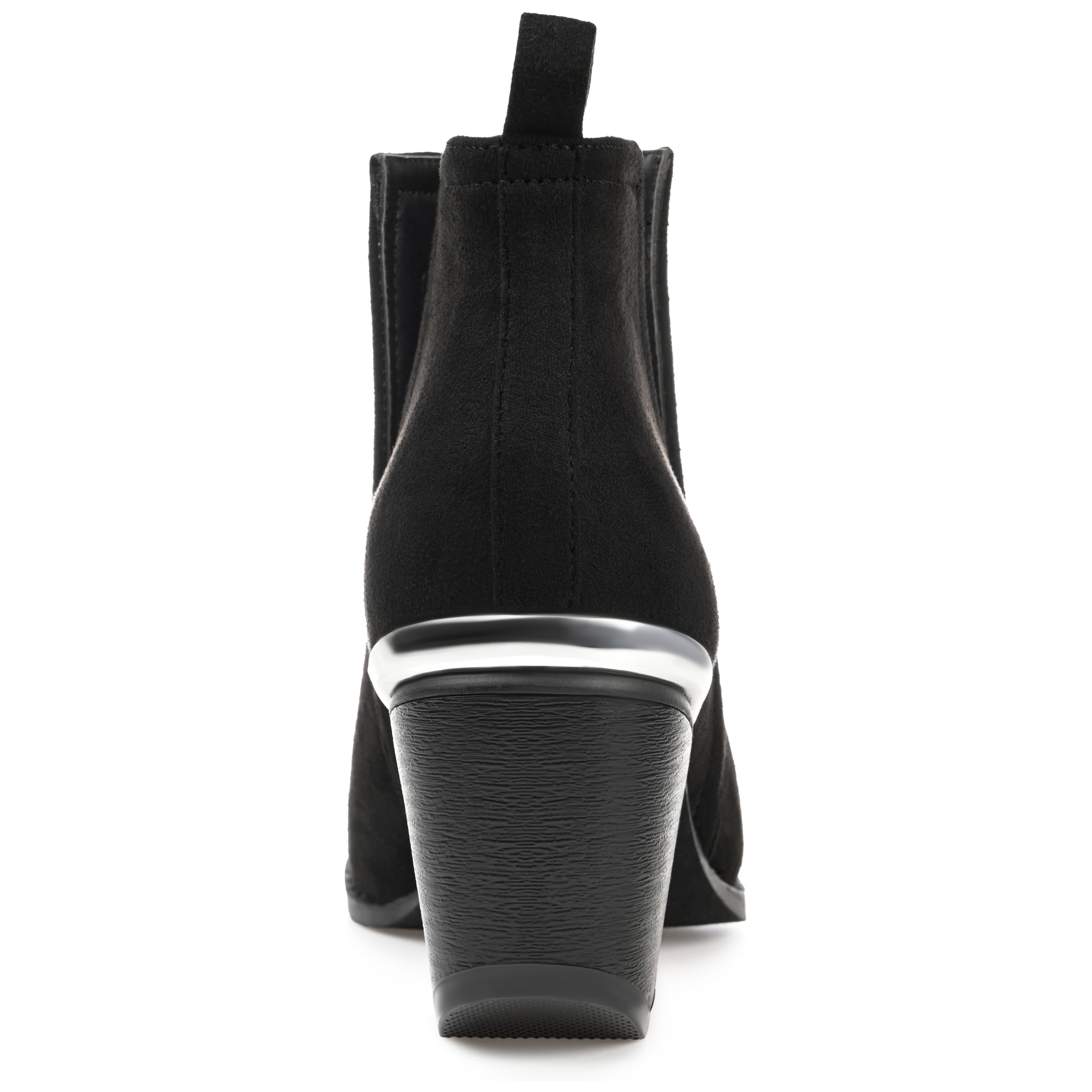 Journee Womens Issla Pull On Stacked Heel Booties, Widths Available
