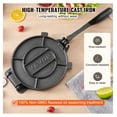 thumbnail image 3 of Tortilla Press Maker 10 Inch Cast Iron Heavy Duty Chapati Roti Corn Tacos, 3 of 7