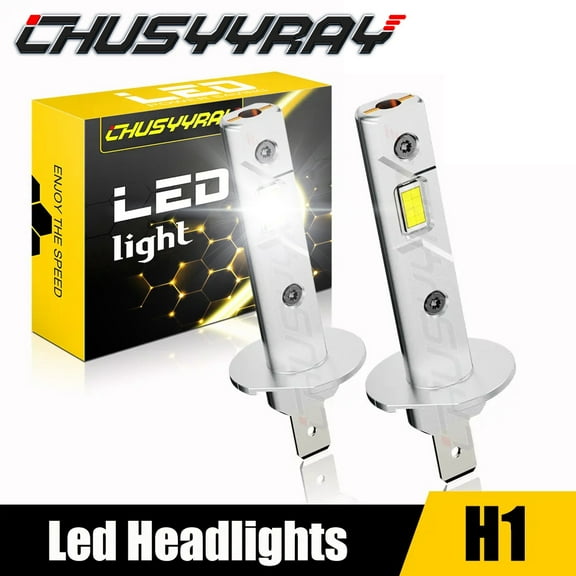 H1 6000K Super Bright White 40000LM CSP LED Headlight Bulb Kit High Low Beam DRL