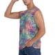 thumbnail image 3 of Fotbe blue pink colorful cracked texture Men's Camiseta sin Mangas Estampada para Hombres, Playera Casual para Gimnasio, Entrenamiento, Playa-Small, 3 of 7