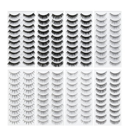 80 Pairs Natural Fake Eyelashes 8-Style Thick Long Eye Lashes for Women Lady Teenager (Best False Lashes On Amazon)