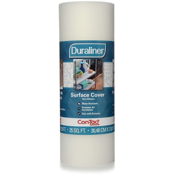 Brand Duraliner Shelf Liner Non-Adhesive and Multi-Use Drawer Made of Vinyl Waterproof 12" x 25' Diamond Clear
