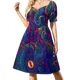 thumbnail image 4 of Vestido de manga corta con guitarra eléctrica en blanco y negro para mujer, vestido de verano, vestido de noche, vestido de verano para uso diario., 4 of 8