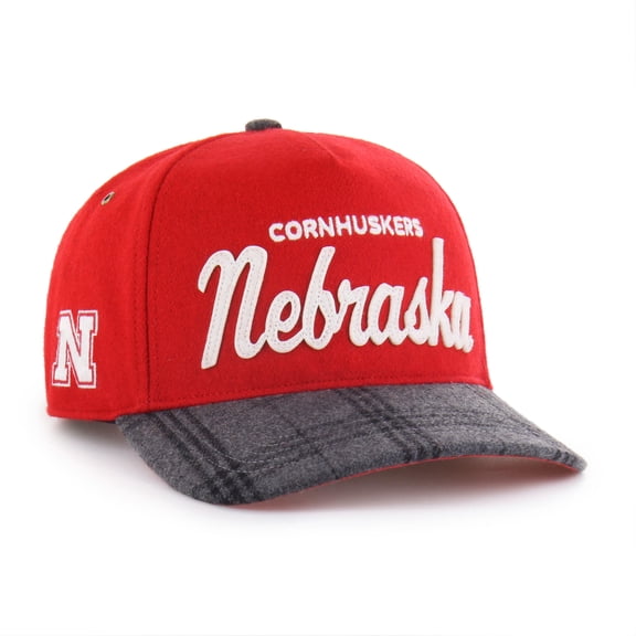 Unisex '47 Scarlet Nebraska Huskers Windowpane Plaid Collection Hitch Adjustable Hat