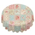 thumbnail image 2 of Pioneer Flower Floral Print Pattern Round Tablecloth 60 X 60 Inch, Wrinkle Resistant Wipeable Table Cloth for Kitchen Dining Picnic Patio Party, 2 of 6