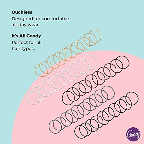 Goody Ouchless Braided Elastics, Value Pack 50 ea