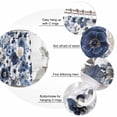 thumbnail image 6 of Blue Flower Waterproof Fabric Shower Curtain,Vintage Ink Rose Floral Spring Botanical Waterproof Fabric Shower Curtain for Bathroom Curtains Bathtubs Shower Curtains with 12 Hooks Extra Long 72x96, 6 of 8