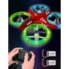 Dwi Dowellin Mini Drone for Kids Crash Proof LED Night Lights One Key Take Off Landing Flips RC Remote Control Small Flying Toys Drones for Beginners Boys and Girls Adults Nano Quadcopter, Red