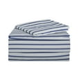 thumbnail image 4 of Mainstays Blue Stripes 4-Piece Polyester Sheet Set, Full, 4 of 5