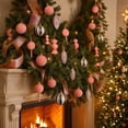 thumbnail image 4 of 30 Piece Flocked Christmas Ornaments Balls Christmas Decoration Set Multiple Styles Of Christmas Tree Decorations, 4 of 9