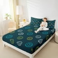 thumbnail image 4 of Feelyou Green Volleyball Print Bed Sheets, Ball Sports Lover King Sheets, Teens Kids Boys Girls Sheet Set, Ultra Soft Bedroom Decor, 4pcs, 4 of 7