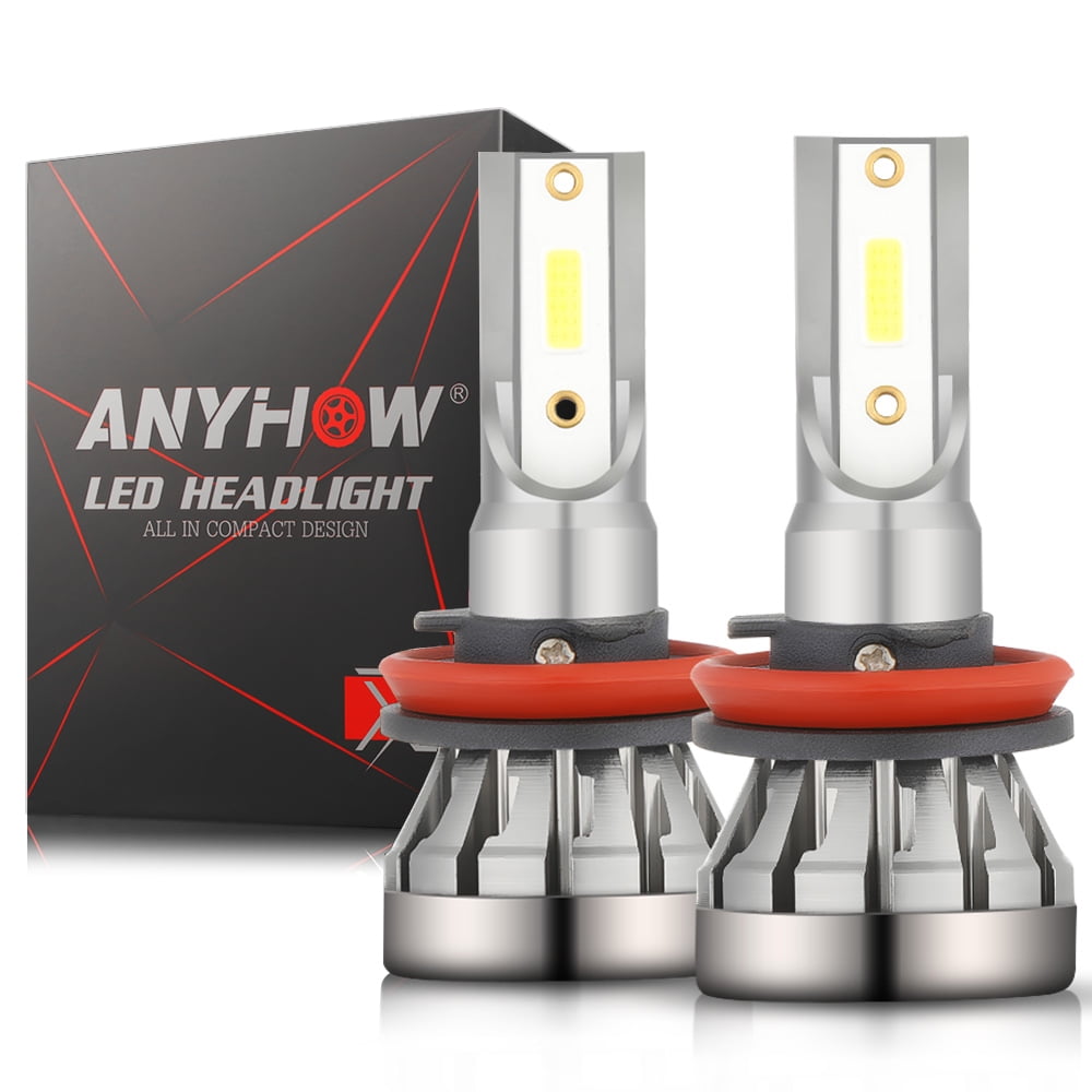 2X H11 Mini Ultra-light 120W 26000LM 6000K COB LED Headlight Low Beam Fog Bulbs
