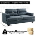 thumbnail image 2 of LEISLAND Modern Sofas for Living Room, 2 Seater Sofa Loveseat with Charging Port, Small Couches for Small Spaces, Blue Sofa with Removable Cushion, Detachable Cover(Blue), 2 of 7