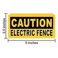 thumbnail image 2 of 5in x 2.5in Fold Over Caution Electric Fence Sticker Vinyl Sign Stickers, 2 of 3
