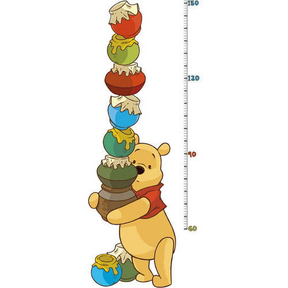 RoomMates Winnie the Pooh & Friends Peel and Stick Metric Growth Chart Wall Decals