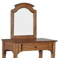 thumbnail image 5 of Powell Furniture Oakdale Mirror Vanity Set with Plush Stool and Drawer, Warm Oak, 5 of 5