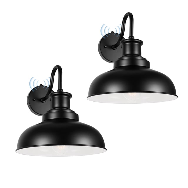 Lámparas de pared para exteriores Diyel Gooseneck Barn, 120 V, paquete de 2