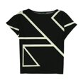 thumbnail image 1 of Ralph Lauren Blusa de punto geométrico para mujer, negro, XS Ralph Lauren Tejer, 1 of 2