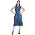 thumbnail image 5 of Moomaya Printed Womens Sleeveless Peter Pan Collar Kurta Pant Set,2 Piece Ethnic Set, 5 of 7