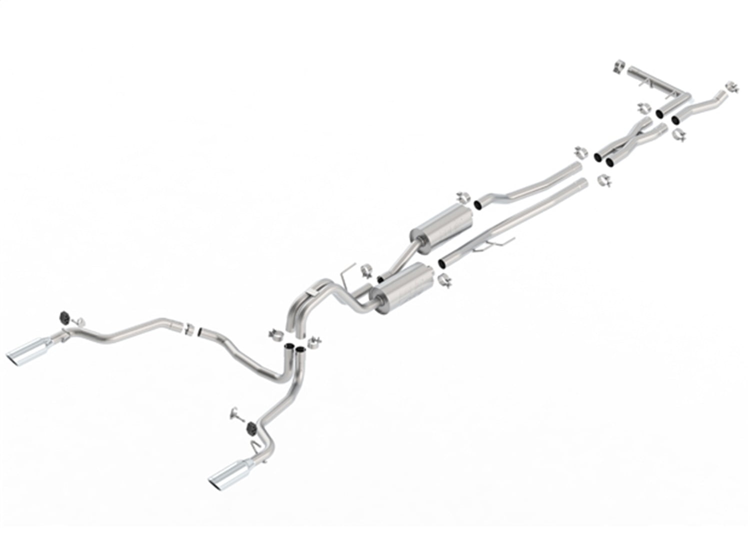 Borla 140694 ATAK CatBack Exhaust System; Dual 2.5 in. into Muffler