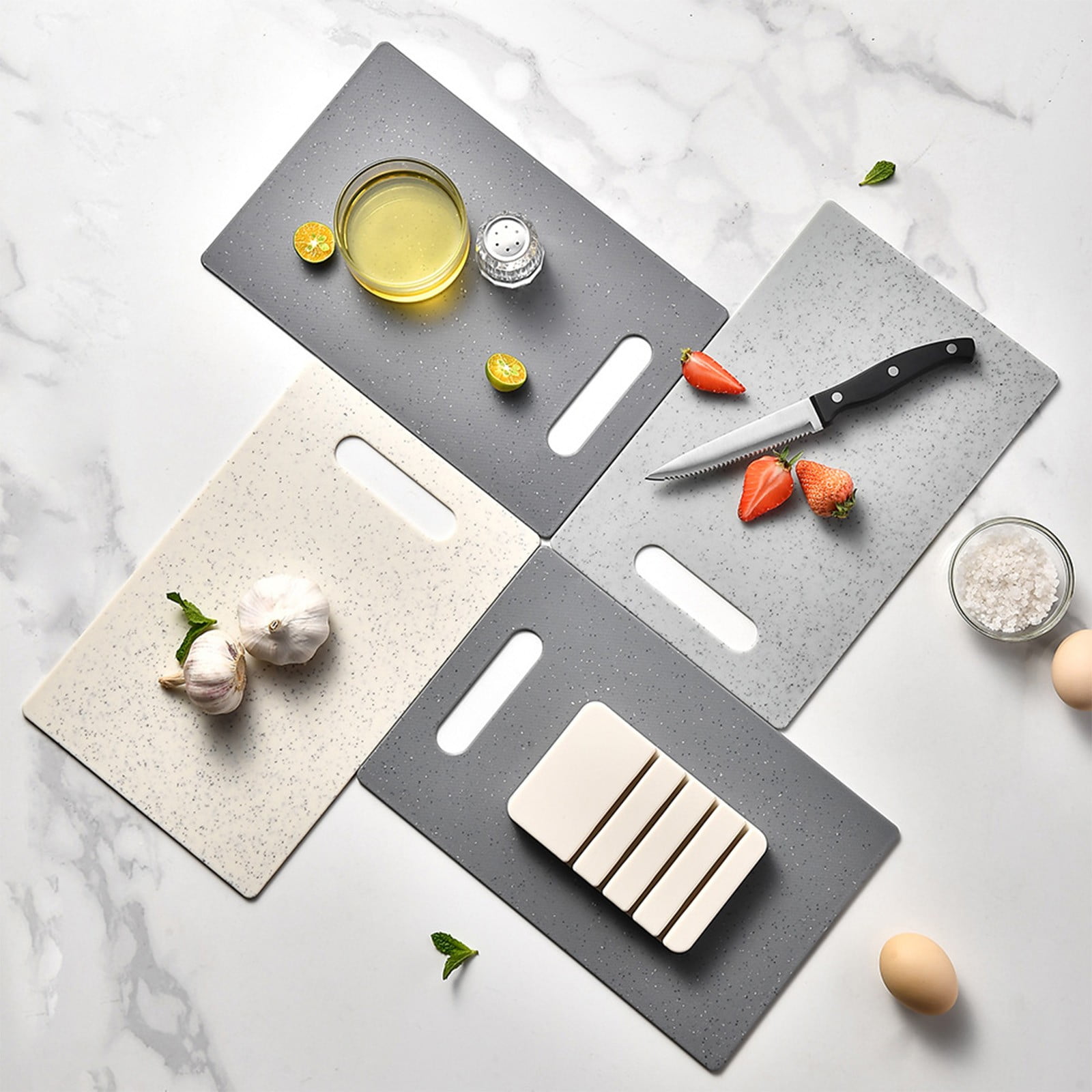 SouMaox Kitchen Cutting Board, Reversible Non-Slip Surface, Meat Vegetable Slicing Mat, Organized Meal Preparation for Home Cooking Area