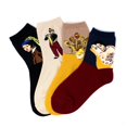 thumbnail image 2 of LIVEBEAR Korean Socks - Pearl Earring, Matisse, Sunflower, 2 of 7