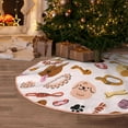 thumbnail image 6 of Daiia Cute Dog Drawing Merry Christmas Tree Skirt , Xmas Large Lace-up Tree Skirt, Santa Snowflakes Rustic Home Decorations New Year Party Farmhouse Decor-48", 6 of 7
