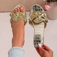thumbnail image 5 of Womens Sandles Women's Fashionable Versatile Casual Plus-Size Shoes Spring/Summer Style Trendy Soft-Soled Open-Toe Flat Sandals For Outdoor Wear Beach Sandals.,Gold,37, 5 of 7