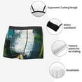 thumbnail image 6 of Balery Abstract Brushstrokes Green Blue Men's Boxer Briefs, Soft and Breathable Cotton Underwear with nylon Waistband-Medium, 6 of 9