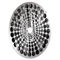 thumbnail image 2 of Designart "Monochromatic Forest of Bamboo I" Bamboo Radial Dot Round Wall Mirror - Floral Oval Printed Decorative Mirror - Multiple Color Options, 2 of 5
