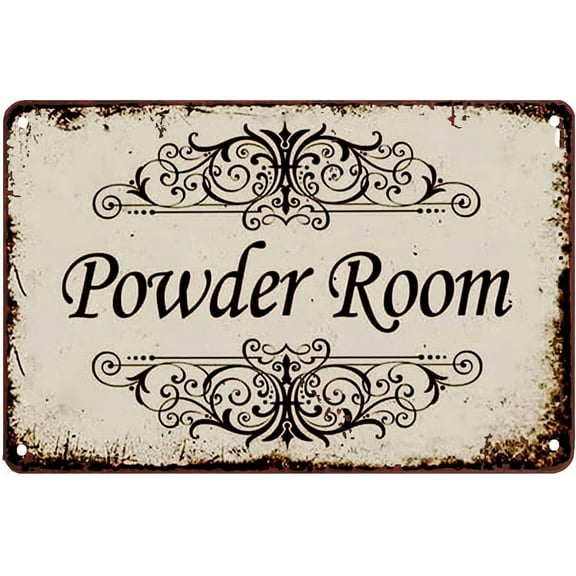 Tin Sign 12x16 Inch Funny Sign For Room Powder Room Tin Sign Cafe Bar Garden Home Bathroom Art Decoration Funny Metal Signs Vintage Room Decor Wall Art Tin Sign For Garage Bathroom Room Man Cave Bar