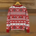thumbnail image 4 of Brnmxoke Ugly Christmas Sweater Women Large Cute Funny Xmas Open Front Button Cardigans Long Sleeves Casual Knitted Sweaters Red,XL, 4 of 4