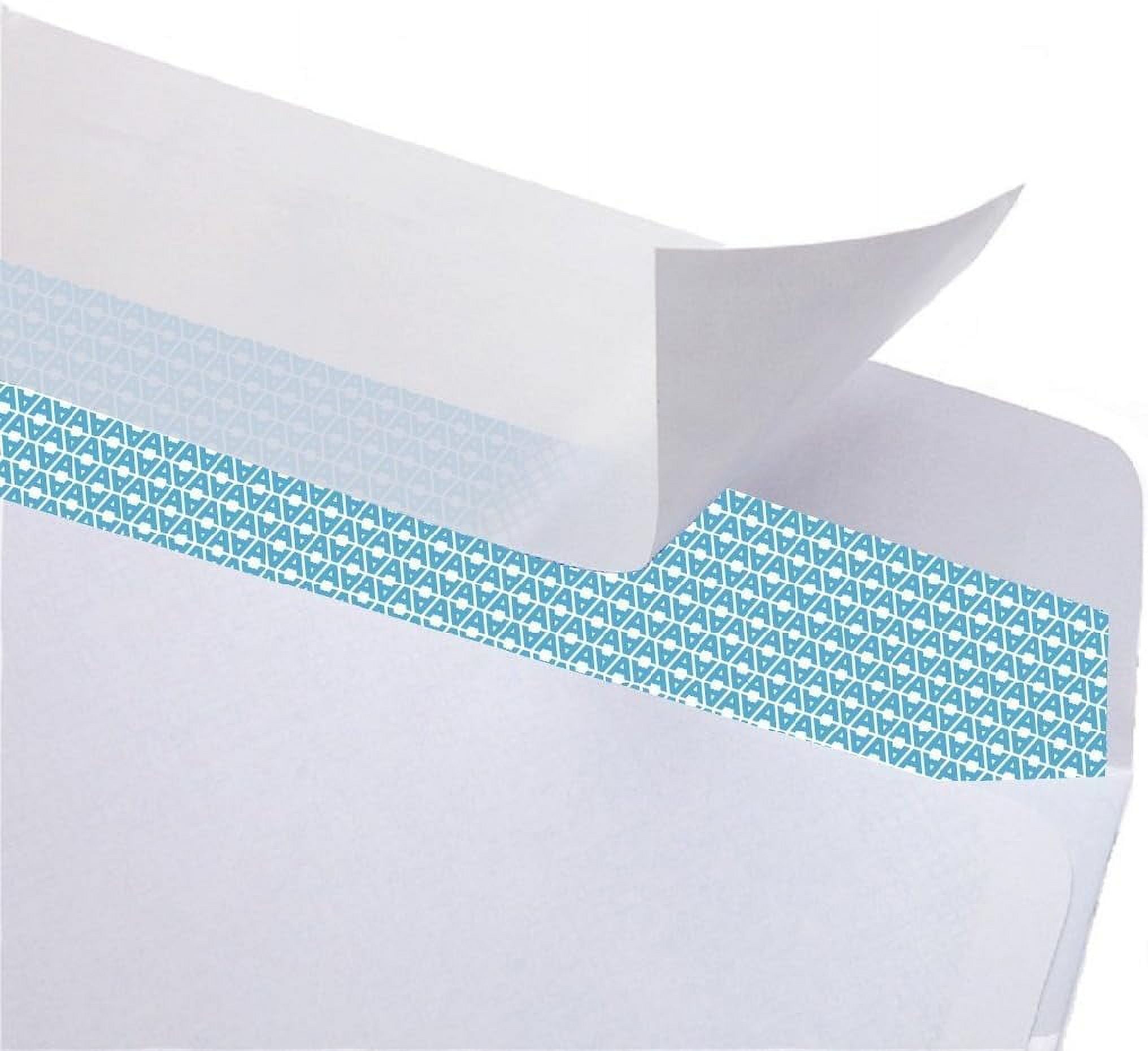 Aimoh Self-Seal #10 Security Envelopes, Single Left Window Envelopes, White, 4-1/8" x 9-1/2", 500-Count