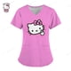 thumbnail image 4 of Camisetas de manga corta para mujer, uniforme de enfermera con estampado de Hello Kitty, cuello en V, bolsillo, para trabajadores de la salud, ropa de trabajo clínica, 4 of 5