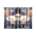 thumbnail image 1 of BSDHOME Planets in Fantastic Space Against Dark Window Curtain Kitchen Curtain 26x39 inches (Two Pieces), 1 of 3