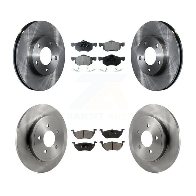 Transit Auto Front Rear Disc Brake Rotors and Ceramic Pads Kit for Car 2005-2006 Mazda Tribute 2.3L K8T-100911