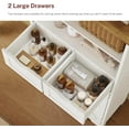 thumbnail image 5 of Storage Cabinet with Doors & 2 Drawers, Kitchen Cabinet with Adjustable Shelf, Farmhouse Storage Cabinets for Living Room, Entryway, Home Office, 5 of 8