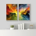 thumbnail image 5 of IDEA4WALL Framed Canvas Print Wall Art Set Pastel Colorful Paint Strokes Abstract Modern Art Decor Bohemian Minimalism Relax/Zen Boho Multicolor Artwork for Rooms Decor - White 16"x24"x2, 5 of 5