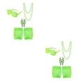 thumbnail image 3 of Ounissouiy 1 Juego de disfraces de los años 80, luminosa, cómodos accesorios de Cosplay, ropa de propósito especial, estilo 2 verde estilo2 verde 2piezas, 3 of 6