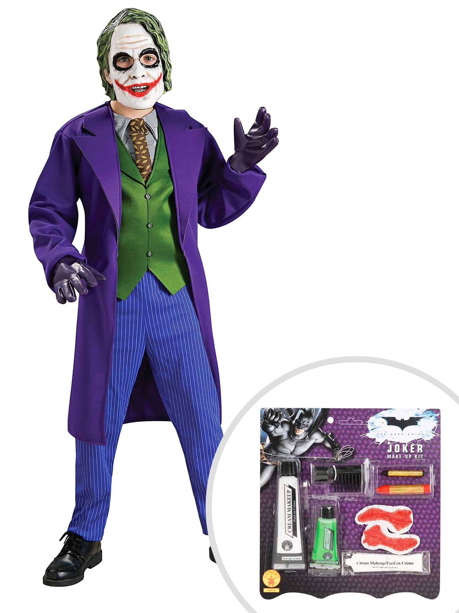 Boy's Deluxe Joker Costume and The Joker Batman Makeup Kit Walmart