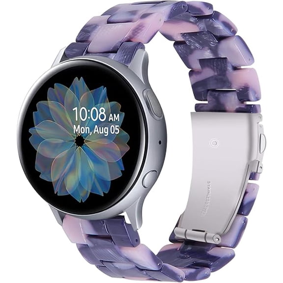 xixishop Resin Watch Bands Compatible with Samsung Galaxy Watch 7/6/5/4/FE 40mm 44mm, Galaxy Watch 6/4 Classic 42mm 43mm 46mm 47mm/5 pro 45mm/3 41mm,20mm Wristband for Women Men
