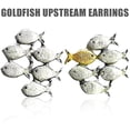 thumbnail image 2 of New Creative Goldfish Floating U-pstream Earrings Highlight Your Personality, 2 of 2