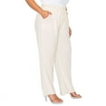 thumbnail image 3 of Cali1850 Women's Casual Linen Pants 32" Inseam Oceanside Drawstring Smocked Waist Lounge Beach Pants with Pockets, 3 of 5