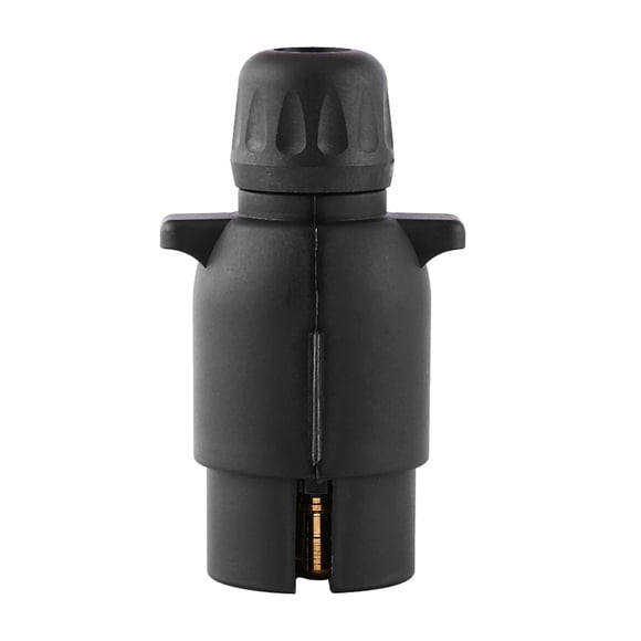 Trailer Plug Trailer Adapter Trailer Plug Connector Electric Trailer Plug 12V 7 Pin Electric Trailer Plug N Type Plastic 7 Pole Wiring Connector Adapter Black