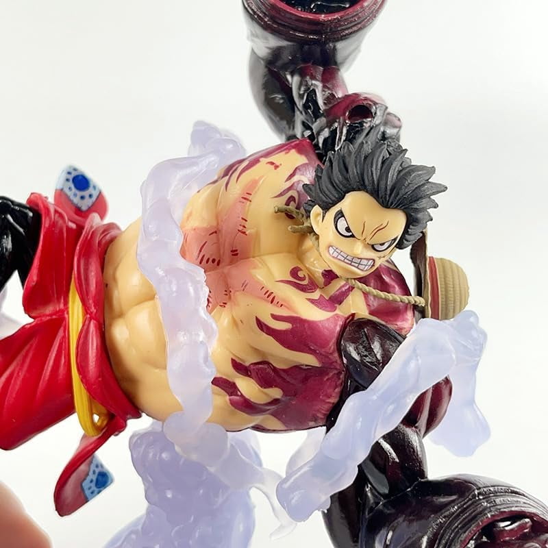 Newly Roronoa Zoro Figure Monkey D. Luffy Figure Edward Newlygate Figure Fighting Anime Figures 19cm/7.5inch Handmade PVC Manga Craft Gift (Luffy)