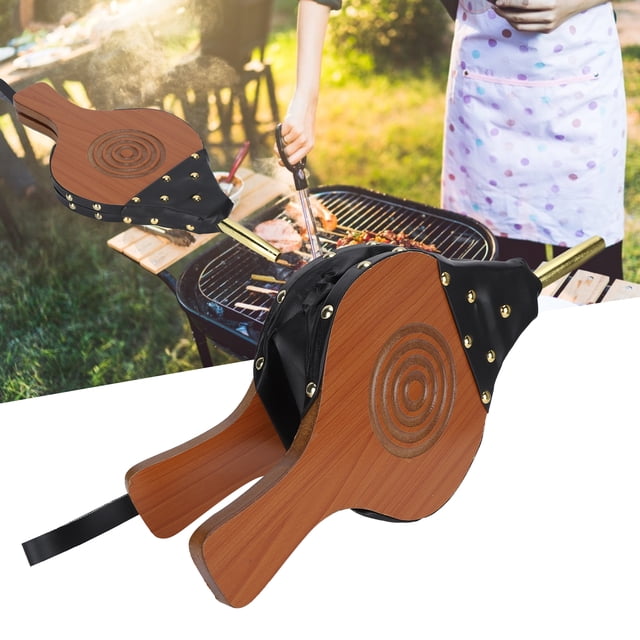 Soufflet de Cheminée, Souffleur Manuel en Bois pour Barbecue, Design Convivial