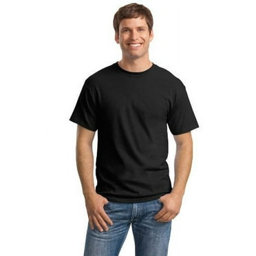 Hanes Men's Big Crew T-Shirt-Sizes Pack of 5, XXXX-Large, Black